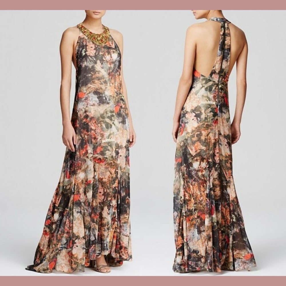 NEW‎ $698 alice + olivia [ Small ] Shona Jungle Embellished Trapeze Dress - Picture 2 of 11
